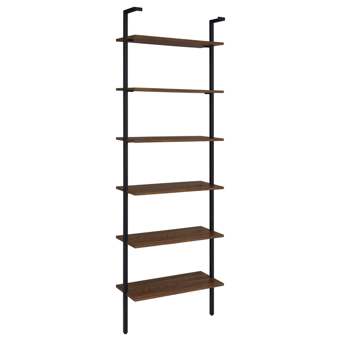 Owens 31-inch 6-shelf Wall Bookshelf Walnut