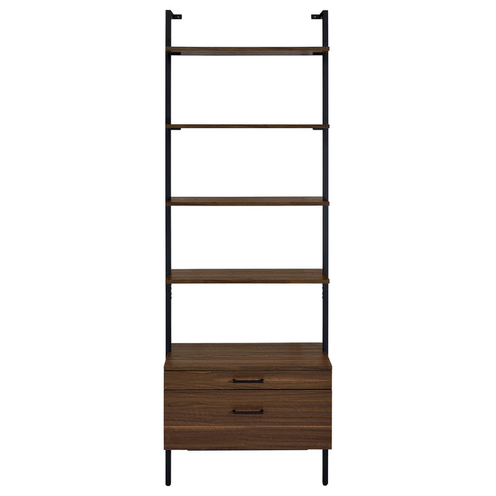 Owens 31-inch 4-shelf Storage Wall Bookshelf Walnut