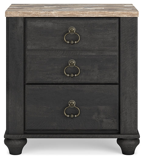 Nanforth King Panel Bed with Dresser and Nightstand