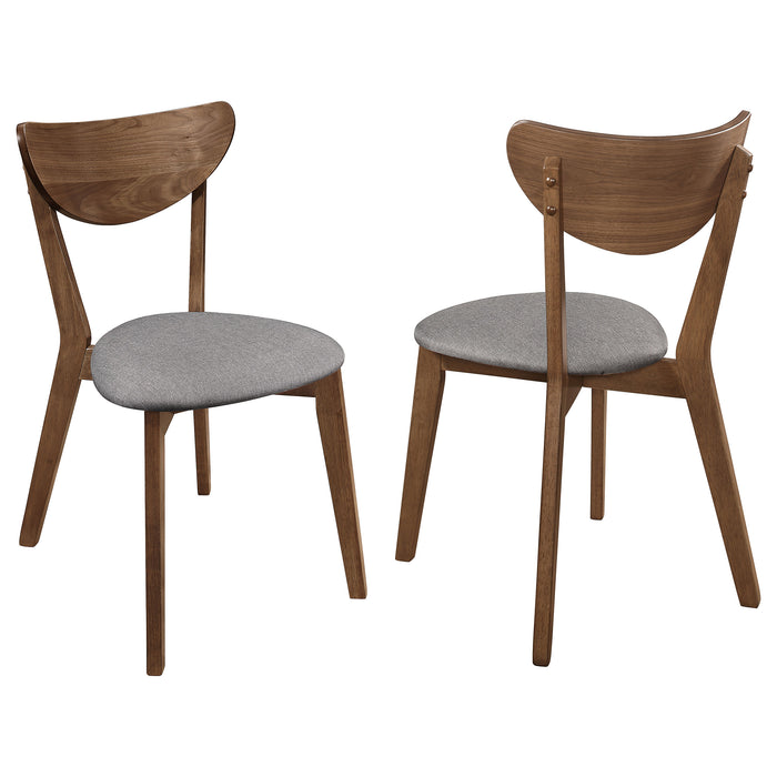 Kersey Dining Side Chair Grey and Natural Walnut (Set of 2)