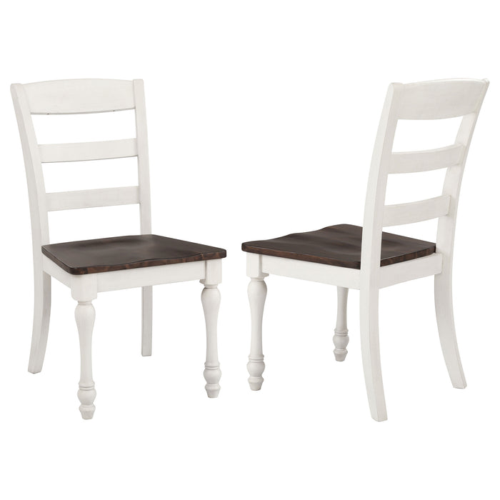 Madelyn Wood Dining Side Chair Coastal White (Set of 2)