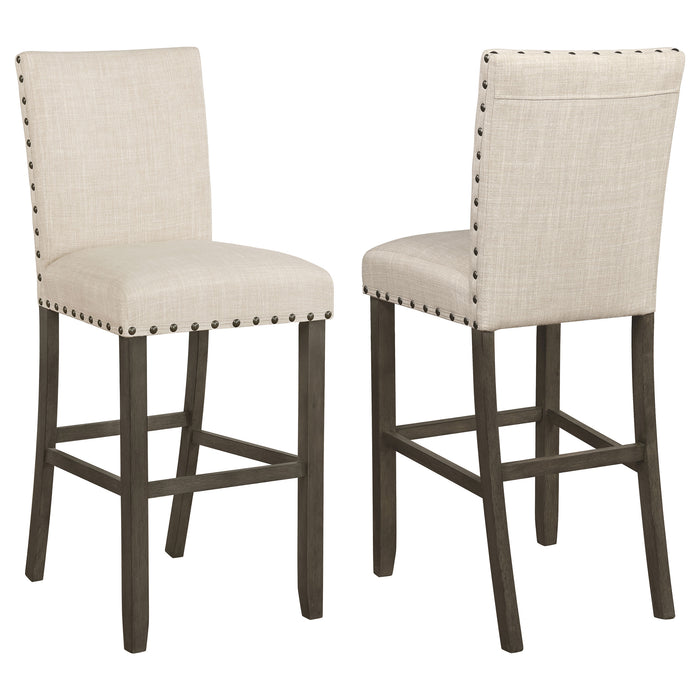 Ralland Fabric Upholstered Bar Chair Beige (Set of 2)