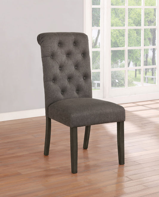 Balboa Fabric Upholstered Dining Side Chair Grey (Set of 2)