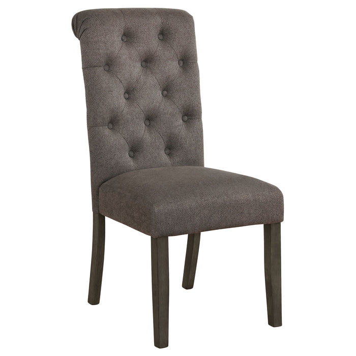 Balboa Fabric Upholstered Dining Side Chair Grey (Set of 2)