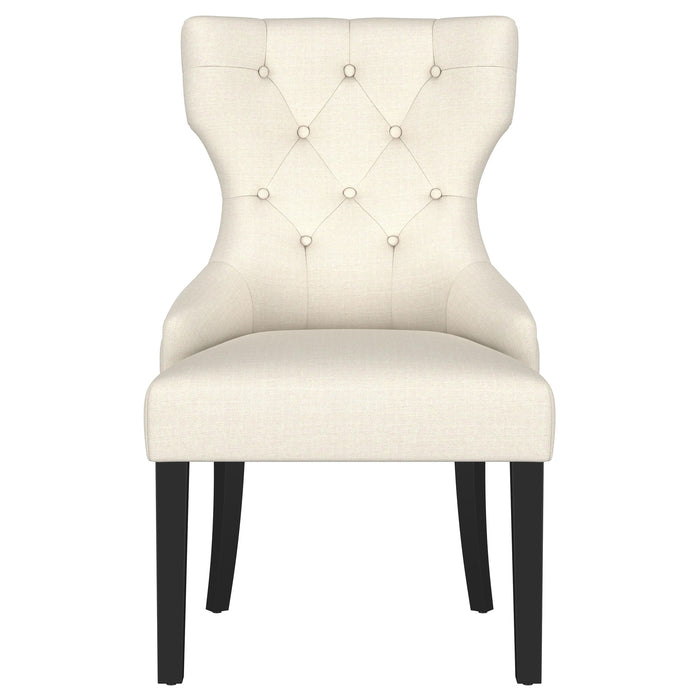 Baney Fabric Upholstered Dining Side Chair Beige and Black