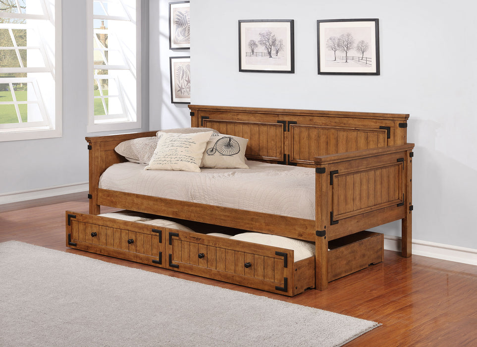 Oakdale Wood Twin Daybed Rustic Honey