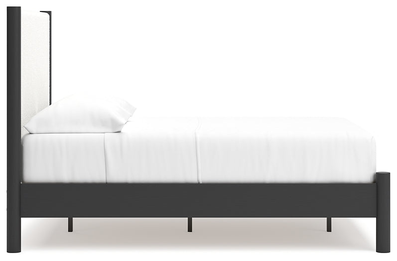 Cadmori Full Upholstered Panel Bed with Dresser