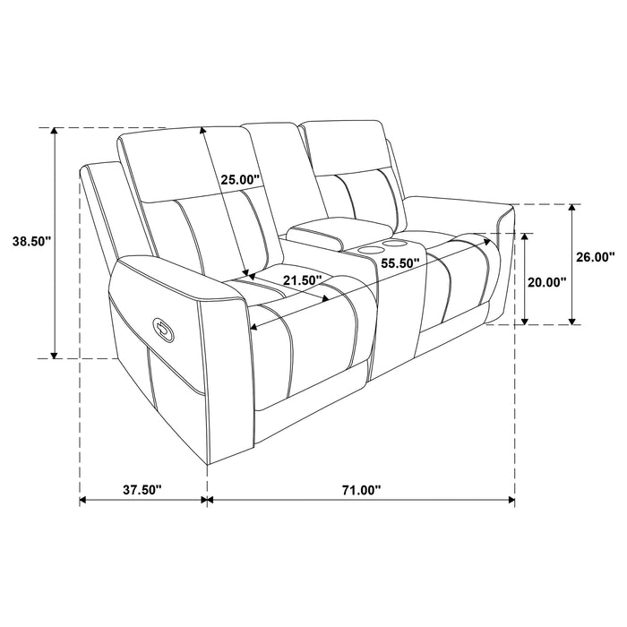 Brentwood 2-piece Upholstered Reclining Sofa Set Taupe