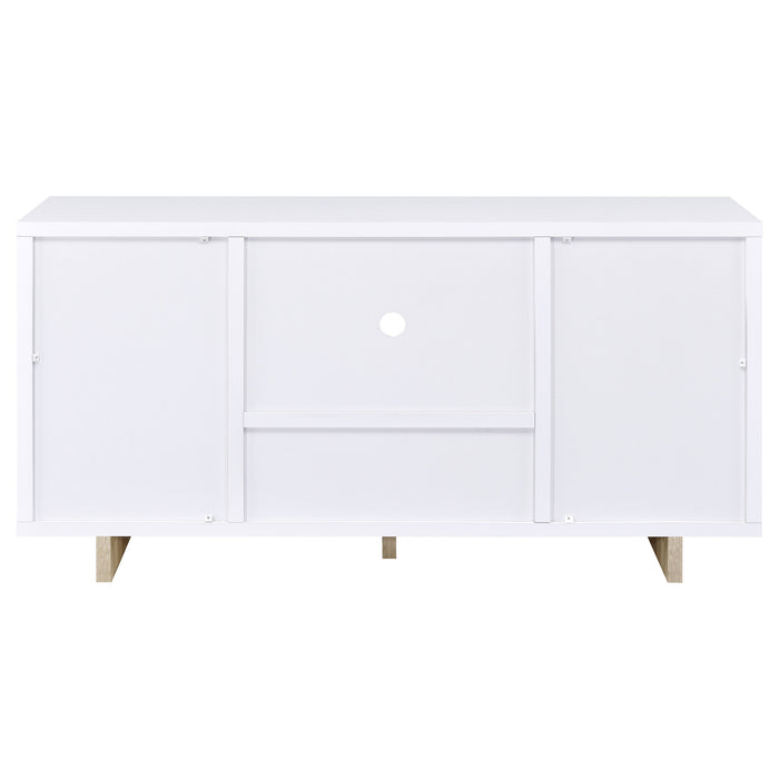 Dalton 2-door Storage Credenza White and Distressed Pine