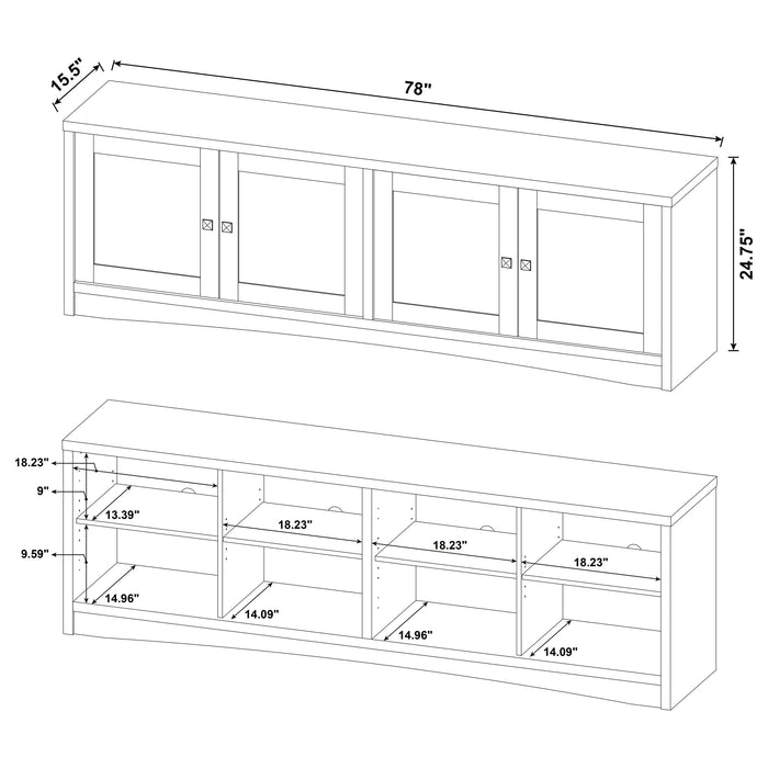 Laughlin 3-piece Entertainment Center with Gunmetal