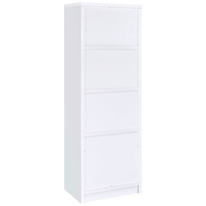 Laughlin 3-shelf Engineered Wood Media Tower White