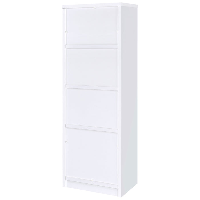 Laughlin 3-shelf Engineered Wood Media Tower White