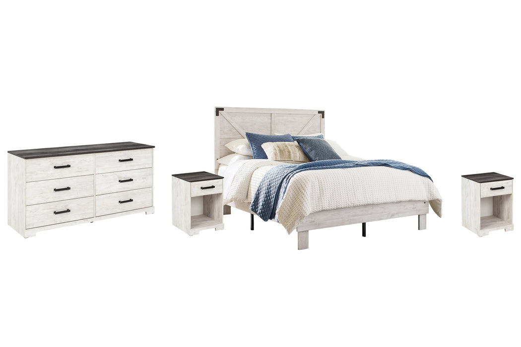 Shawburn Queen Platform Bed with Dresser and 2 Nightstands