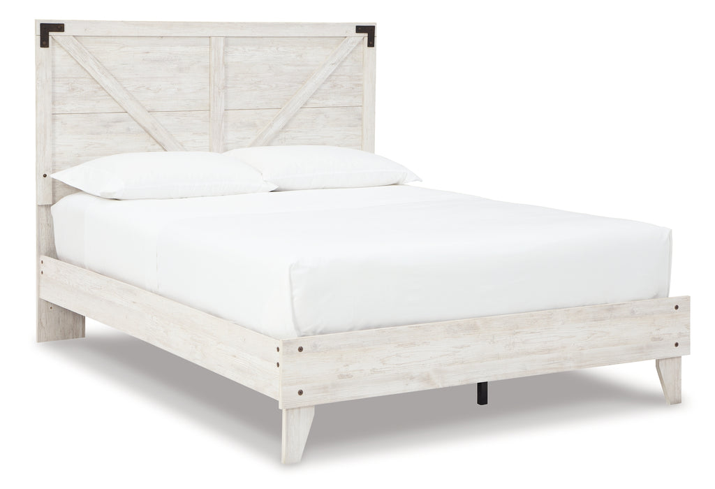 Shawburn Queen Panel Platform Bed with 2 Nightstands