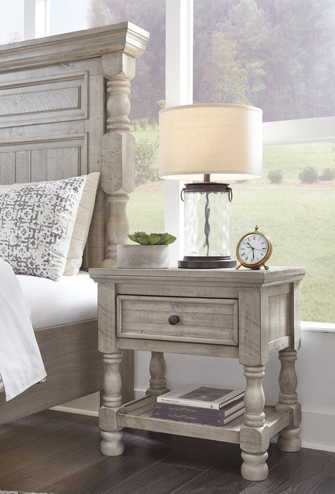 Harrastone Queen Panel Bed with Dresser and Nightstand