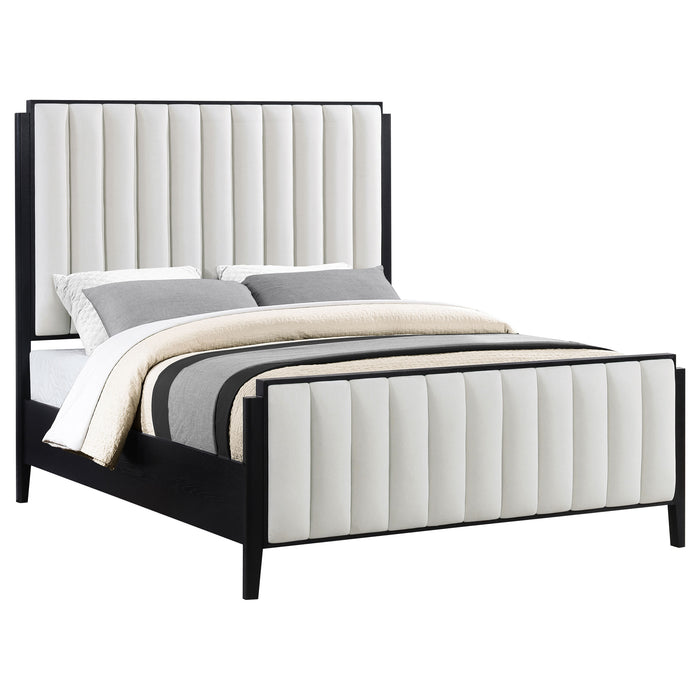 Brookmead 60-inch Upholstered California King Bed Black