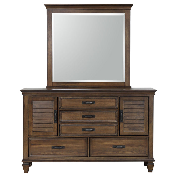 Franco 52-drawer Dresser with Mirror Burnished Oak