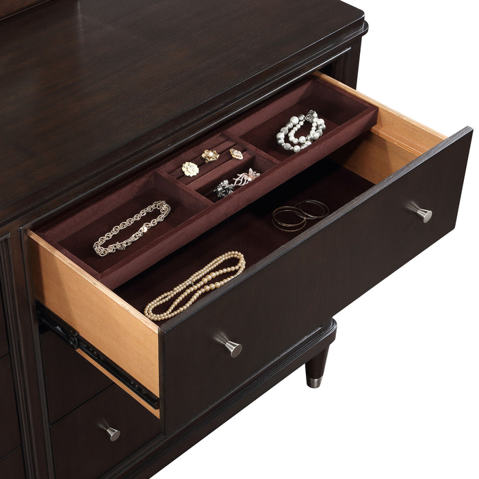 Emberlyn 6-drawer Dresser with Mirror Brown