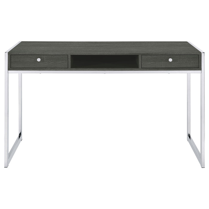 Wallice 49-inch 2-drawer Writing Desk Weathered Grey