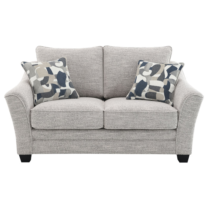 Tomkins 2-piece Boucle Upholstered Sofa Set Light Grey