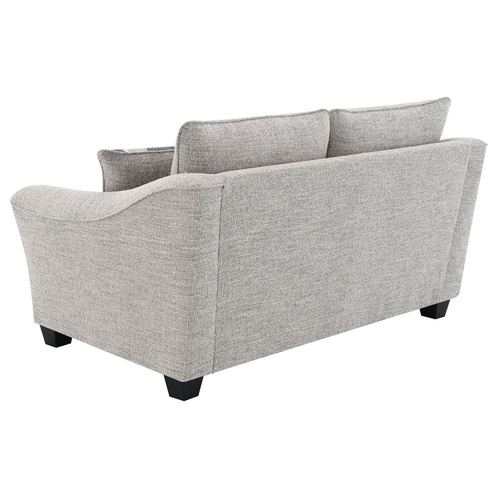 Tomkins Boucle Upholstered Loveseat Light Grey