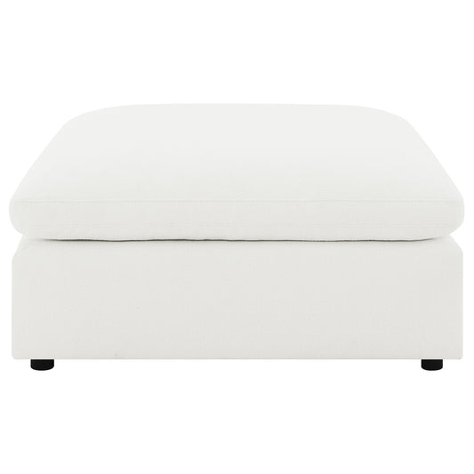 Raleigh Boucle Upholstered Ottoman Ivory