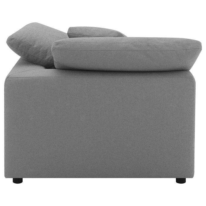 Raleigh Boucle Upholstered Corner Chair Grey