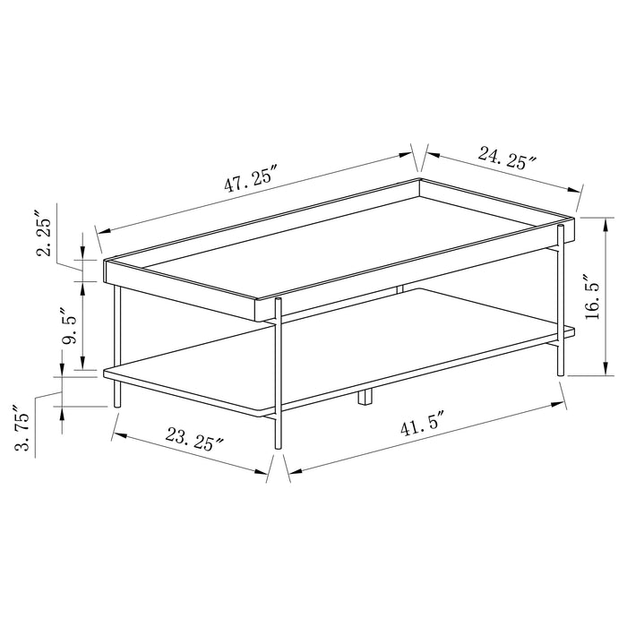 Fallon Rectangular Engineered Wood Coffee Table Light Brown