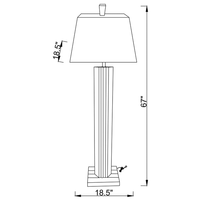 Elena 67-inch Square Tapered Mirrored Floor Lamp Brown