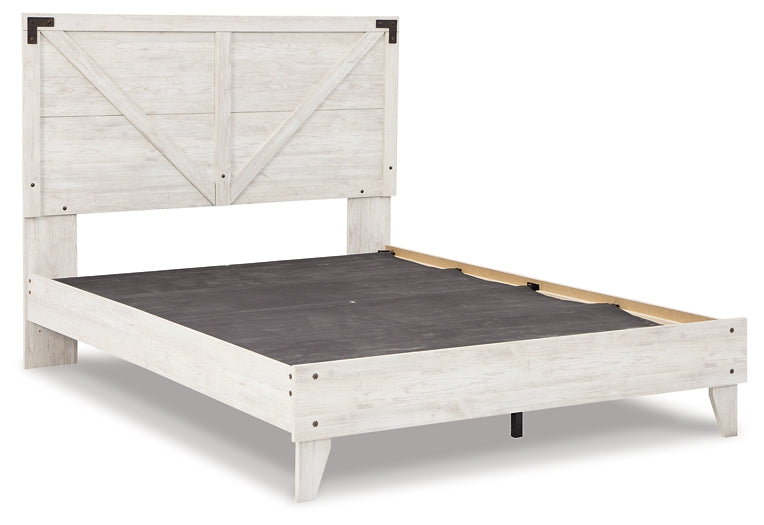 Shawburn Queen Panel Platform Bed with 2 Nightstands