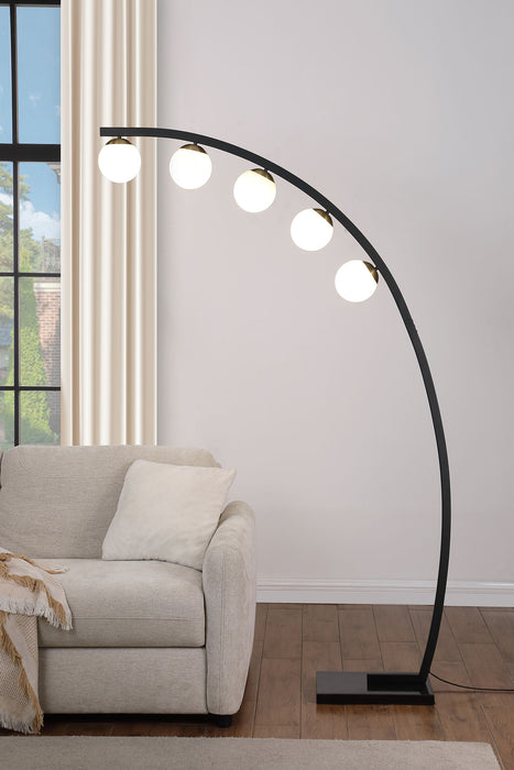 Cody 78-inch Spherical 5-light Arc Metal Floor Lamp Black