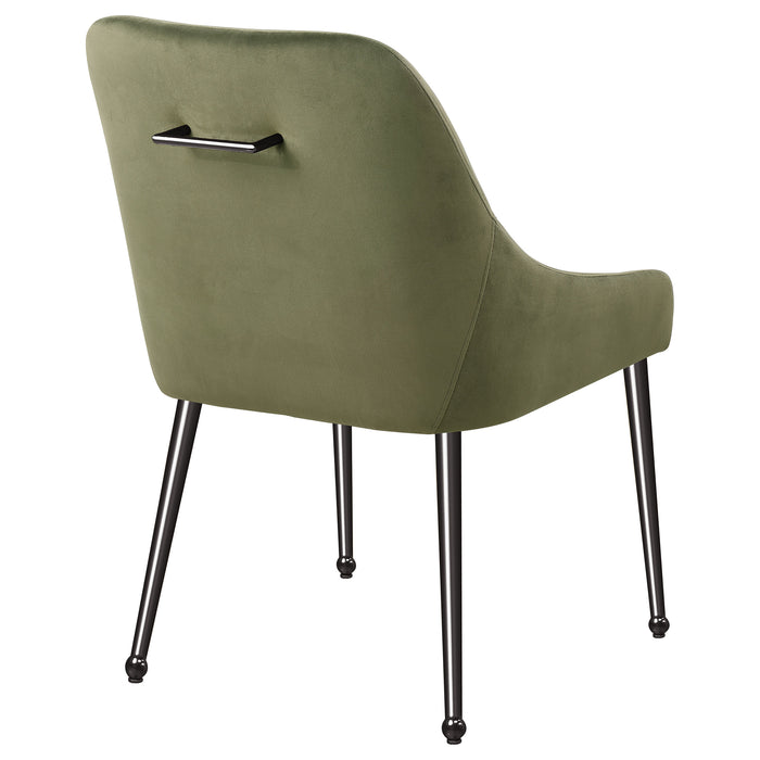 Mayette Upholstered Dining Side Chair Olive (Set of 2)