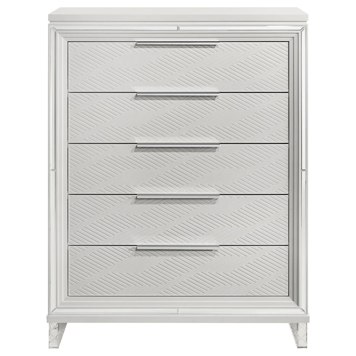 Marmore 5-drawer Bedroom Chest of Drawers White