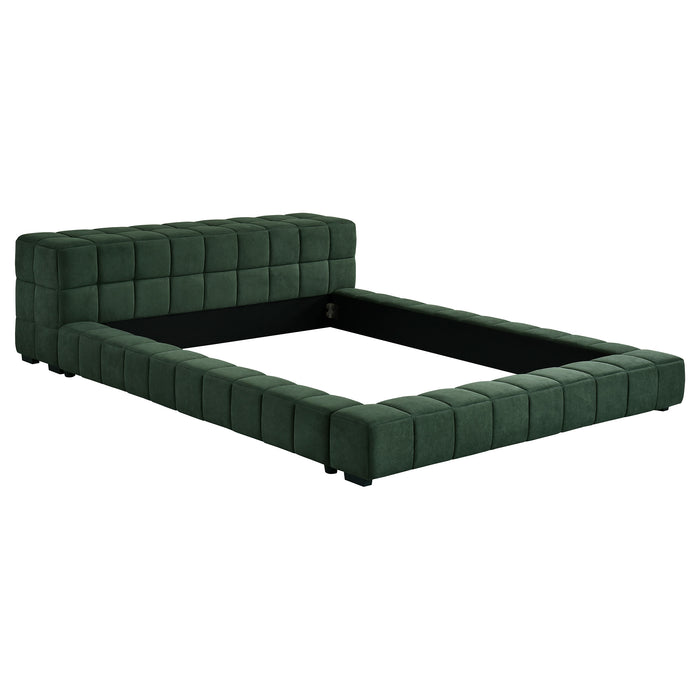 Trinity Upholstered Cal King Platform Bed Spruce