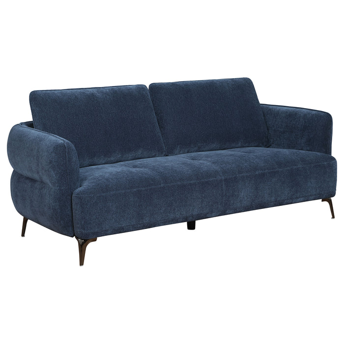 Lively 3-piece Chenille Upholstered Sofa Set Blue