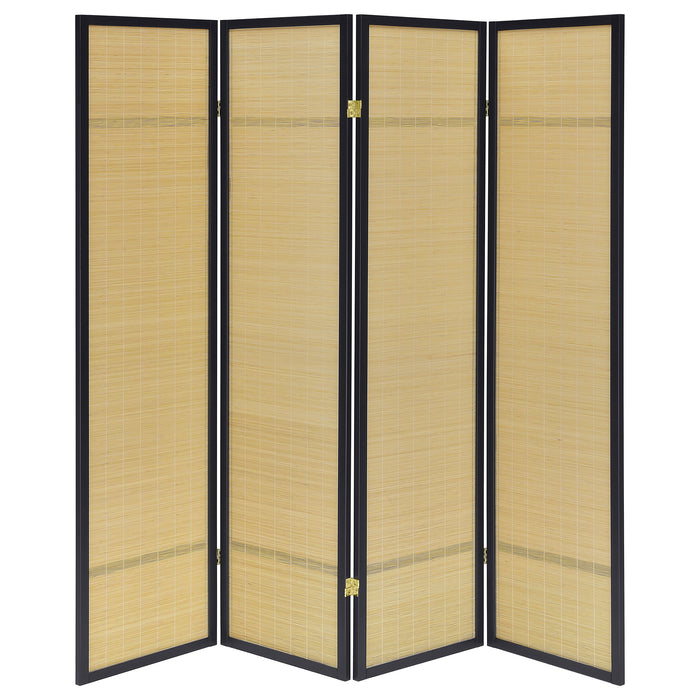 Pearce 4-panel Bamboo Room Divider Folding Screen Natural