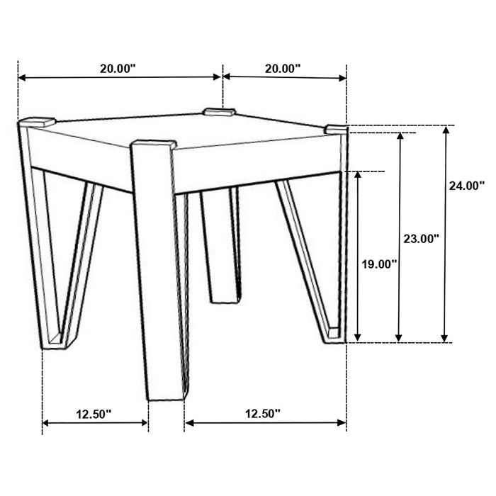 Winston Square Wood Top Side End Table Natural