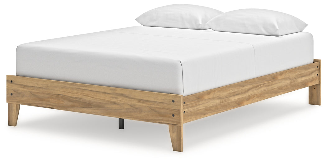 Bermacy Queen Platform Bed with Dresser and Nightstand