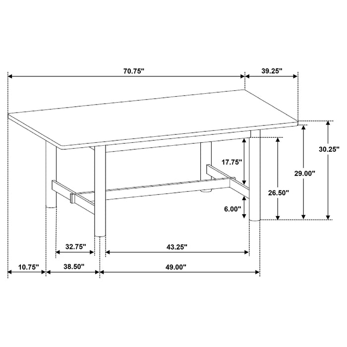 Biltmore 71-inch Rectangular Wood Dining Table Walnut