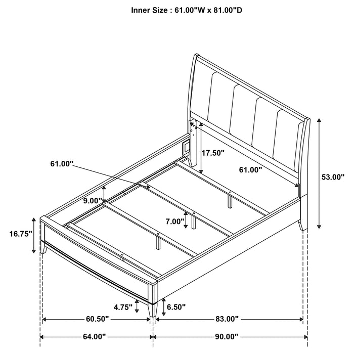 Granada 4-piece Queen Bedroom Set Natural Pine