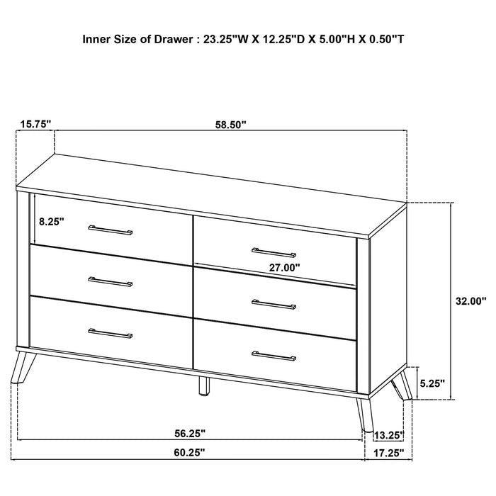 Kaywood 5-piece Eastern King Bedroom Set Natural Pine