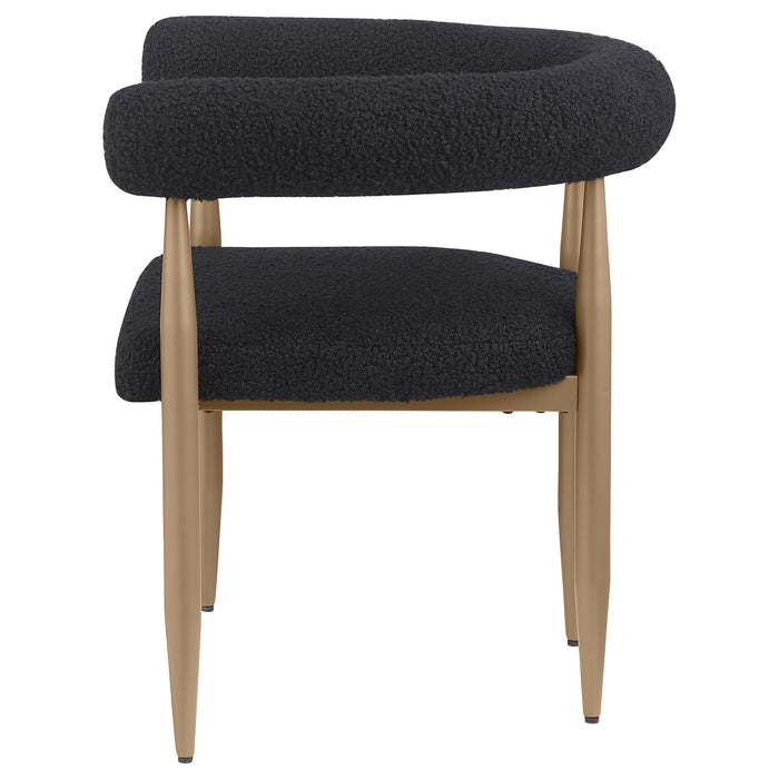 Dunmore Upholstered Dining Side Chair Black (Set of 2)