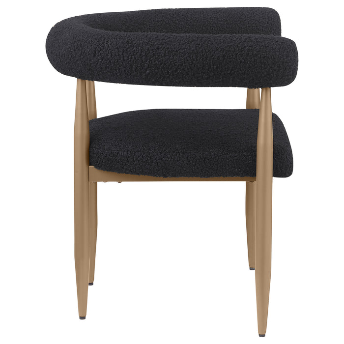 Dunmore Upholstered Dining Side Chair Black (Set of 2)