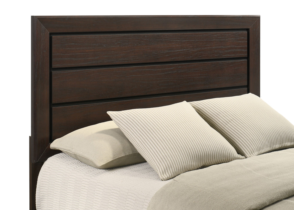 Kauffman Wood California King Storage Panel Bed Dark Cocoa