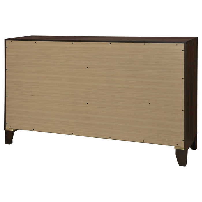 Welsley 6-drawer Dresser Cabinet Walnut