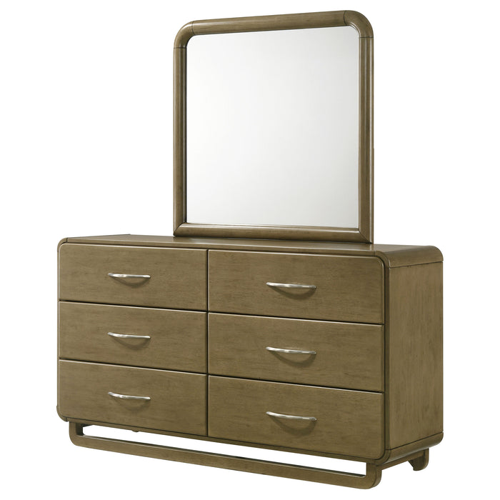 Amsbury 6-drawer Dresser and Mirror Nutmeg