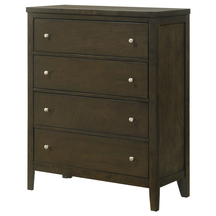 Wilkes 4-drawer Chest of Drawers Dark Cocoa