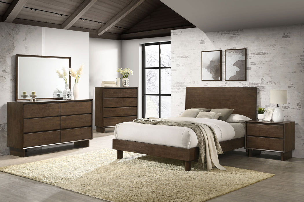 Glenwood 6-drawer Dresser Cabinet Warm Brown