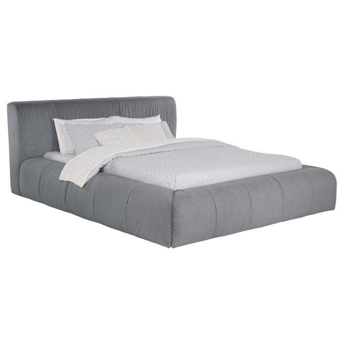 Wilshire Upholstered Eastern King Platform Bed Grey