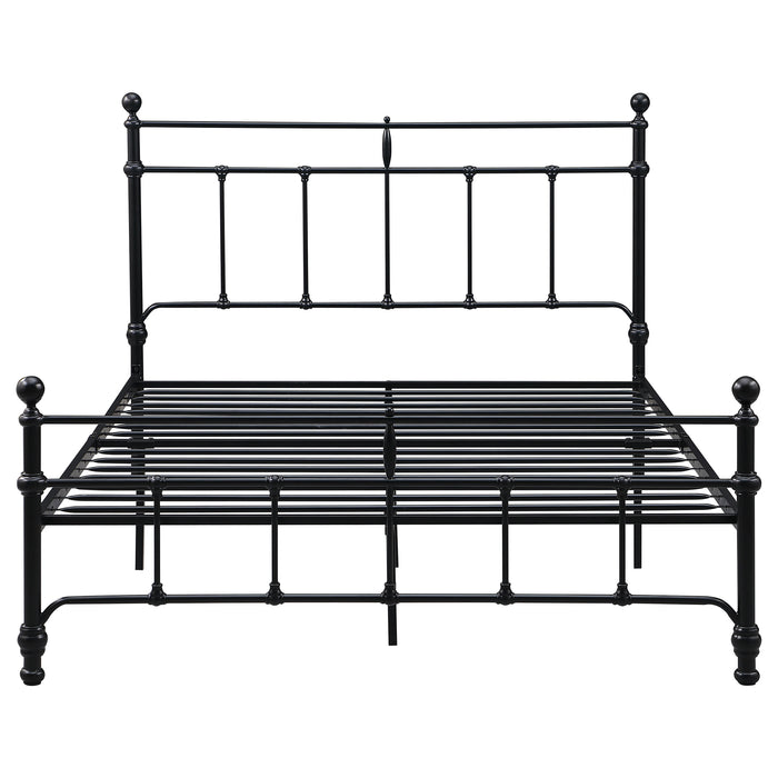 Novak 48-inch Metal Eastern King Open Frame Bed Matte Black